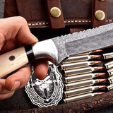 Damascus steel Hunting skinner knife
