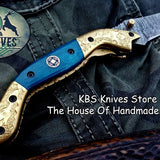 Custom Handmade Damascus Steel Folding Pocket Knife