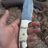 Custom Handmade Damascus Steel Hunting/Skinning Knife