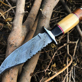 New Custom Handmade Damascus Steel Hunting Knife