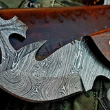 Custom Handmade Damascus Steel Guthook Skinning Knife