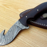 Full Tang Hand Made Damascus Blade Guthook Knife