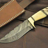 Handmade Damascus Steel Hunting Knife