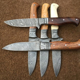 Beautiful Custom Handmade Damascus Steel Steak Knives