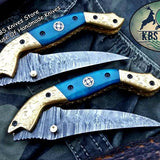 Custom Handmade Damascus Steel Folding Pocket Knives ( Deal )