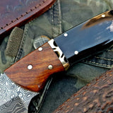 Custom Handmade Damascus Steel Skinning Knife