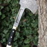Full Tang Custom Handmade Raindrop Damascsu Steel  Axe