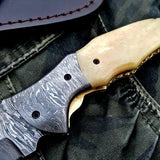 Custom Handmade Damascus Steel Folding Pocket Knife