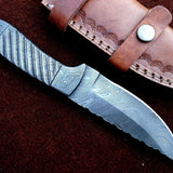 Custom Handmade Full Damascus Steel Skinning Knife