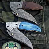 Custom Handmade Damascus Steel Folding Pocket Knives ( Deal )