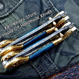 Custom Handmade Damascus Steel Folding Pocket Knives ( Deal )