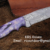 Handmade Damascus Skinning Knife