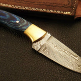 Custom Handmade Damascus Steel Double Edge Hunting Knife