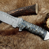 tactical Damascus knife