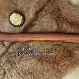 Handmade Custom Viking Axe with 1095 High Carbon Steel Blade, Rosewood Handle, and Leather Sheath - KBS Knives Store