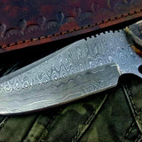 Custom Handmade Damascus Steel Hunting Skinning Camping Knife