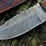 Custom Handmade Twist Damascus Steel Skinning Knife