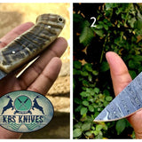 Full Tang Custom Handmade Damascus Steel Hunting Skinning Knives