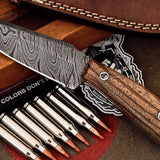 Custom Handmade Damascus Steel Skinning/Camping/Hunting Knife