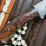 Custom Handmade Damascus Steel EDC Skinning Knife