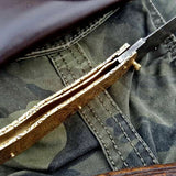Custom Handmade Damascus Steel Folding Pocket Knife
