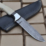 Custom Handmade Damascus Steel Hunting/Skinning Knife