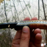 Custom Handmade Damascus Steel Blade EDC Folding Pocket Knife