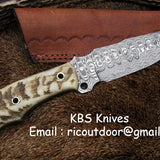 Handmade Damascus Skinning Knife