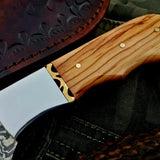 Custom Handmade Damascus Steel Hunting Skinning Knife