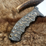 The Ultimate Boar Slayer: Custom Handmade D2 Steel Fixed-Blade Pig Hunting Knife | Exotic Wood Handle | 11.5 Inches | KBS Knives
