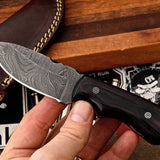 Custom Handmade Damascus Steel Skinning/Camping/Hunting Knife