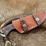 Skinning Blade Custom Handmade Full Tang Damascus Steel with Rosewood Handle, 7.5-inch - The Rosewood Edge
