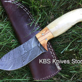 Custom Handmade Damascus Steel Skinning/Hunting Knife
