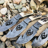 Custom Handmade Damascus steel guthook knives