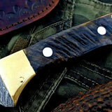 Custom Handmade Twist Damascus Steel Skinner Knife