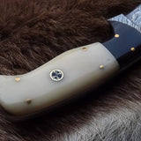 Custom Handmade Twister Damascus Steel Hunting Skinning Knife
