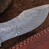 Damascus Skinner Blank Blade Knife