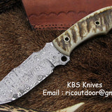 Handmade Damascus Skinning Knife