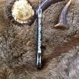 Luxury Antique Razor with Damascus Steel Blade and Buffalo Horn-Rosewood, Brass Bolsters Handle - Includes Leather Case - Available Exclusively at KBS Knives Store