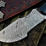 Knife in Hunted – 10" Damascus Steel with Buffalo Horn Handle