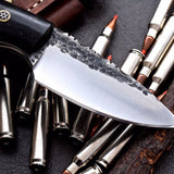 Full Tang Custom Handmade Railroad SpikeHunting Skinning Knife