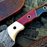 Custom Handmade Damascus Steel Skinning Hunting Knife
