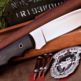 Handmade D2 Flat Grind Bushcraft Skinner Hunter Knife