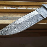 Full Tang Custom Handmade Damascus Steel Double Edge Knife