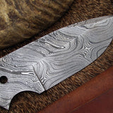 Damascus Skinning Blank Blade