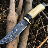New Custom Handmade Damascus Steel Hunting Knife