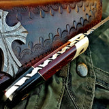 Custom Handmade Damascus Steel Skinning Hunting Knife