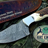 Custom Handmade Twist Damascus Steel Skinner Knife