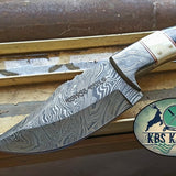 Full Tang Custom Handmade Damascus Steel Skinner Knife