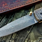 Custom Handmade Damascus Blade Folding Pocket Knife